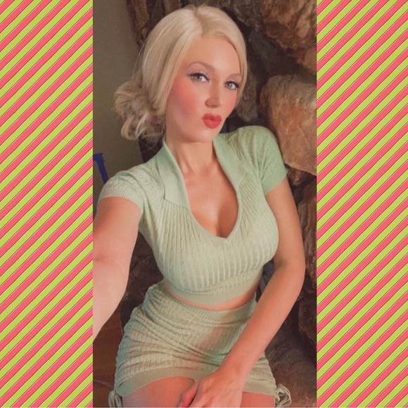 🍭 Fashion Nova Mint Green Knit Skirt Set 🍭 - Picture 3 of 4